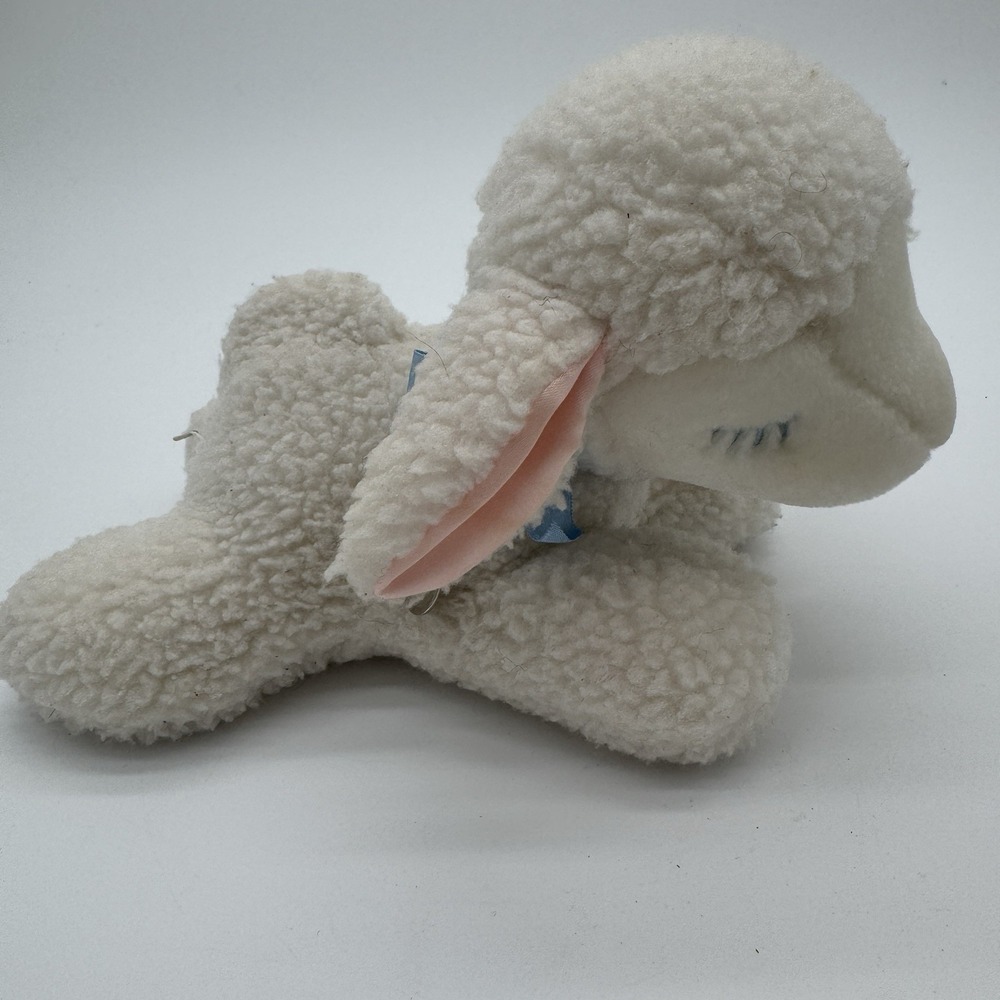 Vintage Eden Musical‎ Lamb Plush Wind Up Toy Moving Head Lullaby Baby Nursery
